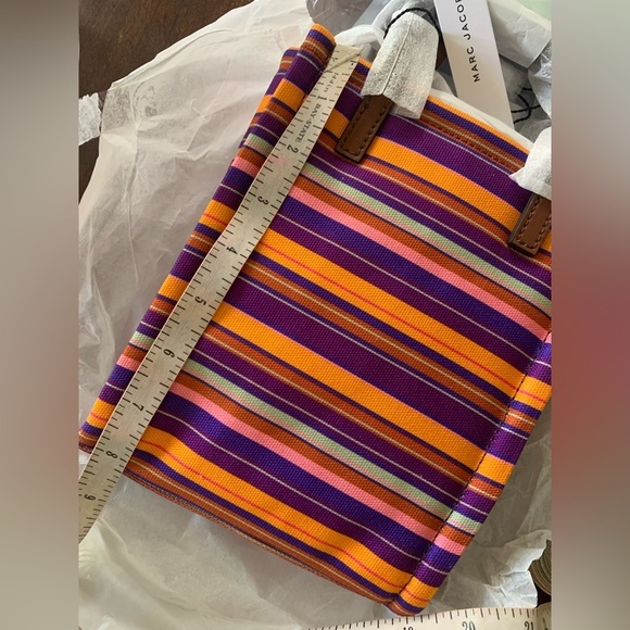 NWT Marc jacobs mini stripe fabric grind tote crossbody - Picture 3 of 4